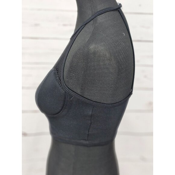 Curtain Call Black Mesh Size Adult Small Halter Dance Costume Top - Picture 8 of 12